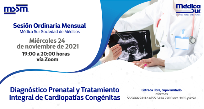 Sesi�n Ordinaria Mensual: Diagn�stico Prenatal y Tratamiento Integral de Cardiopat�as Cong�nitas