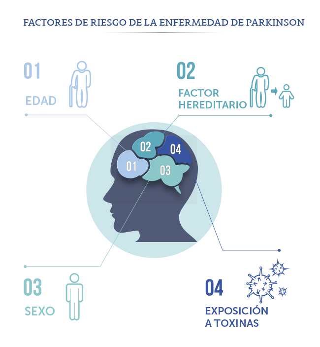 Infograf&iacute;a de los factores de riesgo de Parkinson